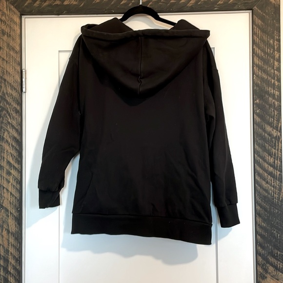 Black oversized zipper hoodie - Picture 2 of 2